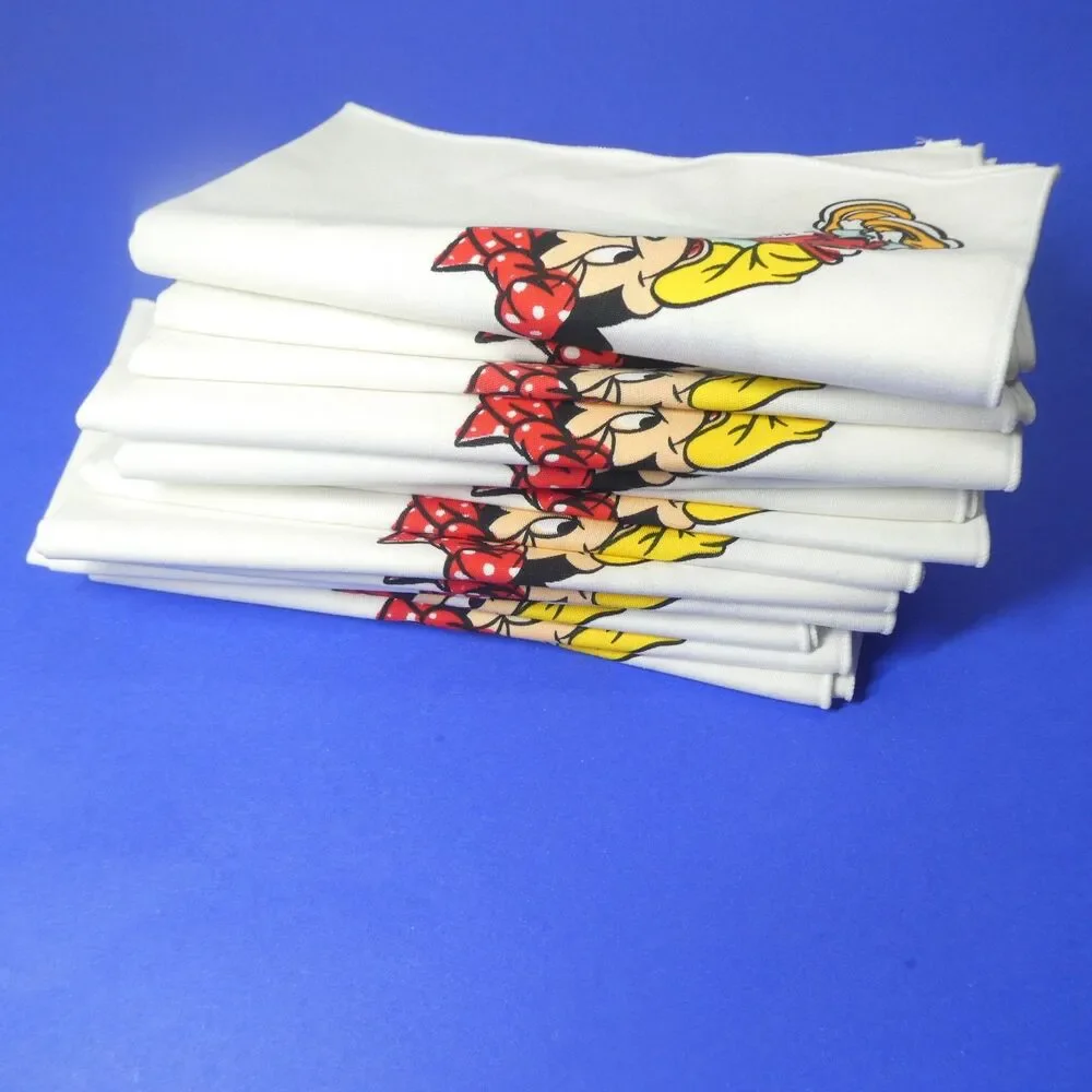 14 Disney Character Cloth Napkins Mickey Minnie Donald Goofy 18